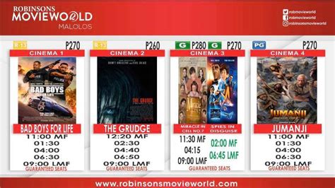 robinson malolos cinema schedule